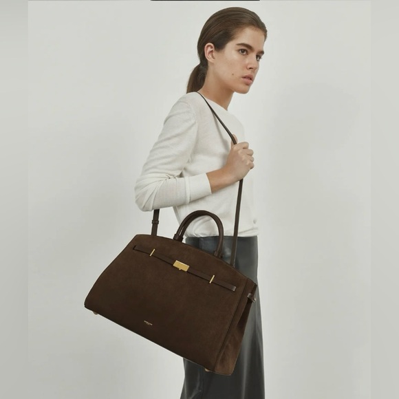 DeMellier Hudson Suede Bag, Large, Mocha Brown - Picture 10 of 12